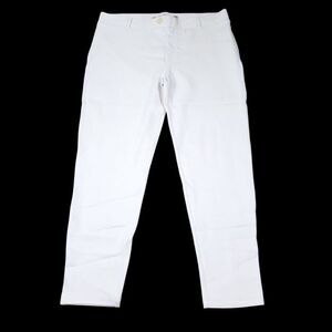 Betabrand Skinny Dress Pant Yoga Pants White Creme Twill Large Short Petite